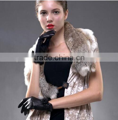 Quality Top Custom Made Leather Gloves Fashion Woman Custom Made Leather Gloves