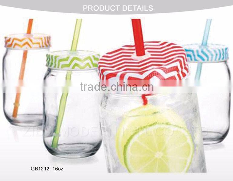 Bulk Buying Mason Jar Lids Straw Wholesale Market Glass Drinking Jar Without Handle