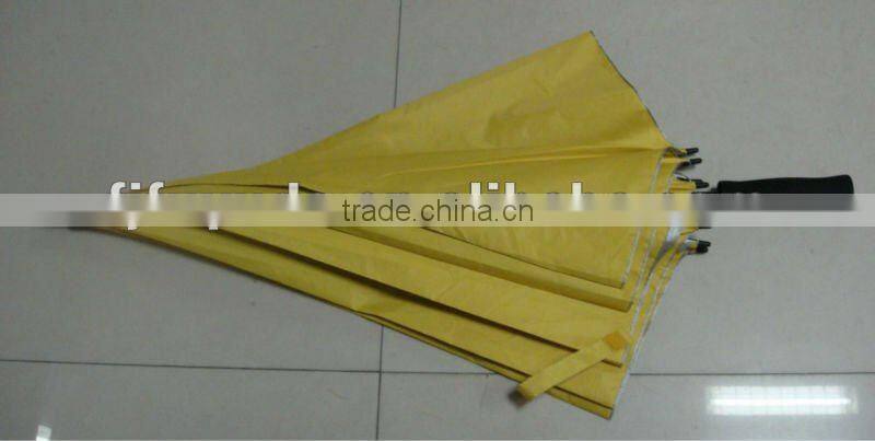 28inch yellow cheap double ribs windproof golf umbrella