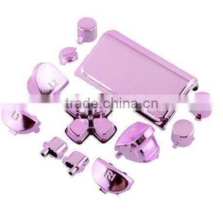 Full Buttons Kits Set For PS4 Controller chrome purple