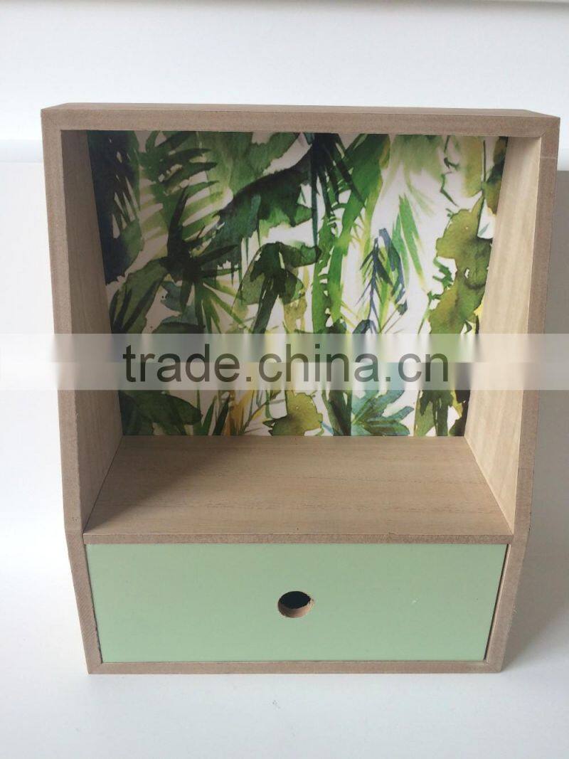 nice green plant hotsale display and storage wooden handmade craft table case