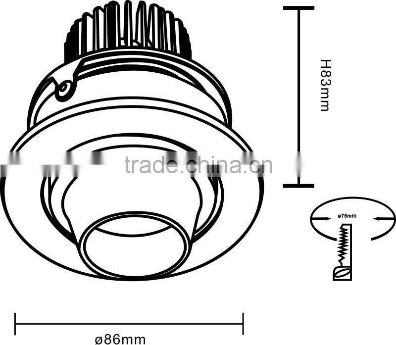 LED COB aluminum downlight spotlight 5w&7w downlight