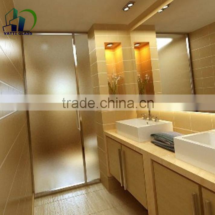 high quality sandblasted glass Frosted Glass 4mm interior frosted glass bathroom door