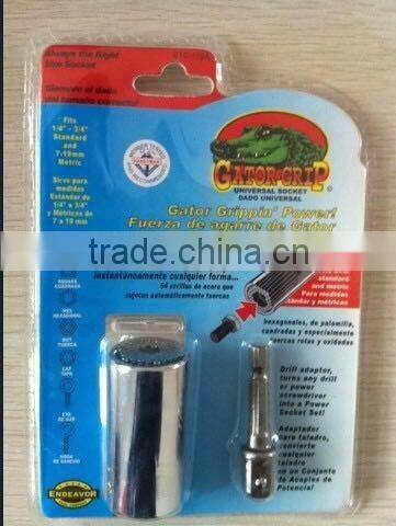 Universal Gator Socket Adapter Grip with Power Drill Adapter Tool