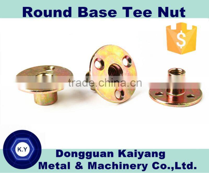 Brad Hole Tee Nut (Furniture Fastener); M6, M8, M10. M12