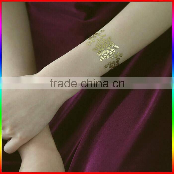fluorescent temporary tattoo custom metallic tattoo gold flash tattoo