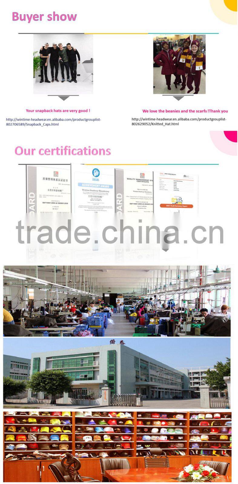 Wholesale warm embroidered beanie custom beanie knitted cuff hat