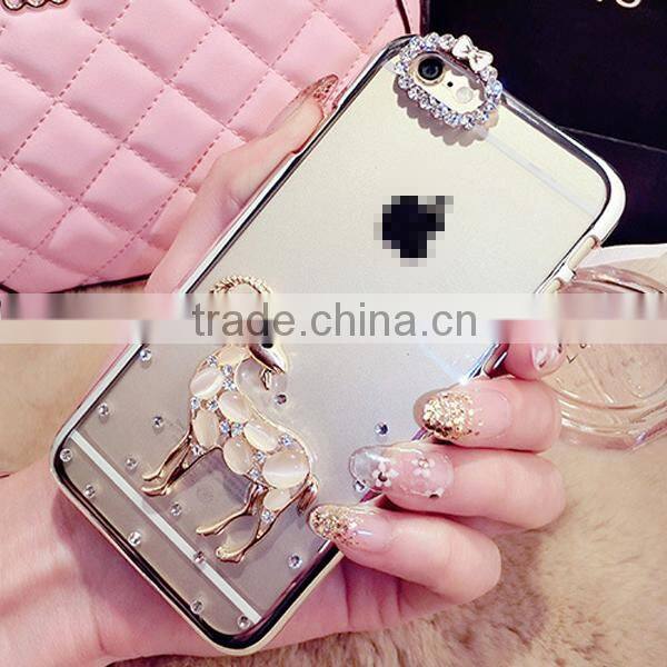 Wholesale rhinestone sheep design phone cases for iphone 6