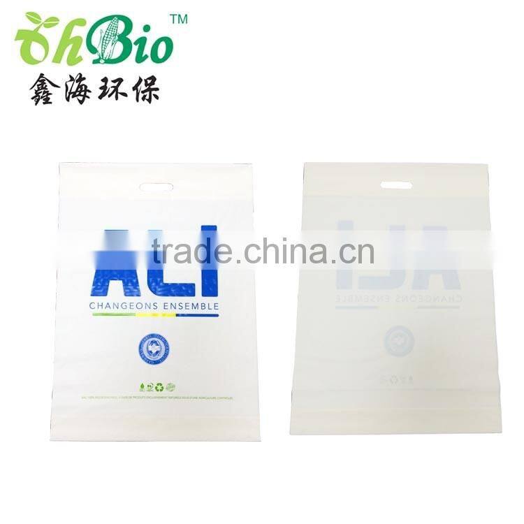 promotional die cut handle orange plastic bag for halloween