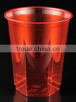 C087890-S 8oz(250ml) KPS disposable square bottom round mouth new plastic hexagonal cup