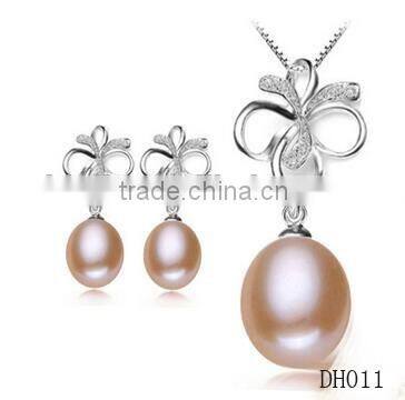 2015 Viennois new design freshwater pearl ring and earing set