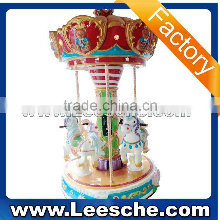 LSJQ-084 Attractive kids carousel for sale used amusement games mini fairground ride small carousel for sale