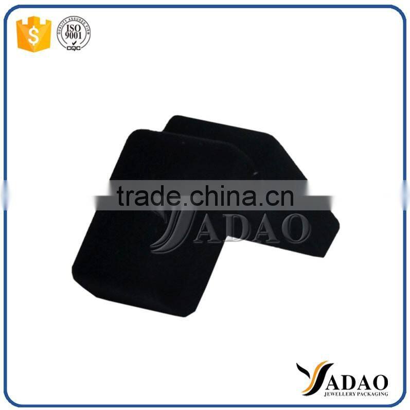 Customized handmade black flocking jewelry case professional