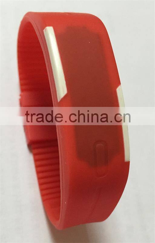 Fashion Bracelet Wrist led silicone watch with adjustable silicon band