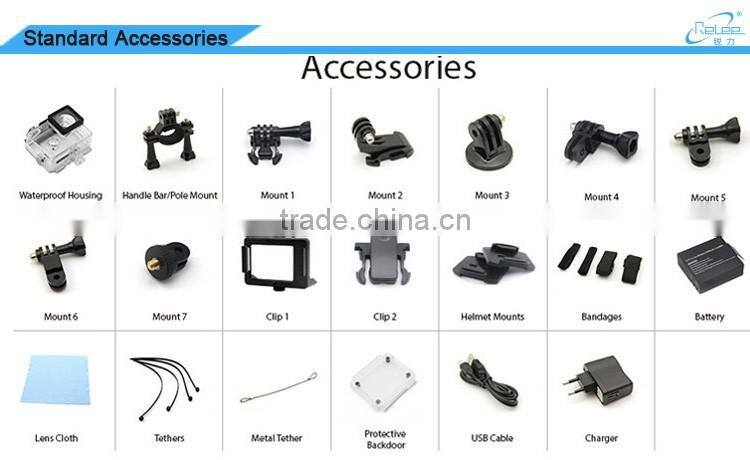 2016NEW Action Video Camera Camcorder Dual screen actioncam with VR Function