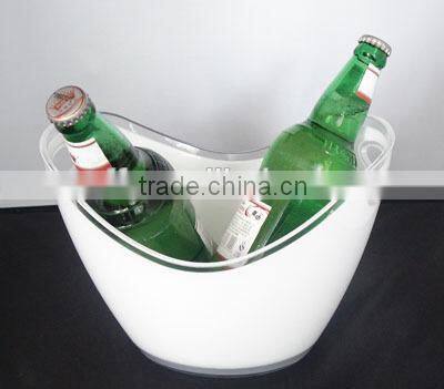 Double layer plastic acrylic ice bucket for promotion