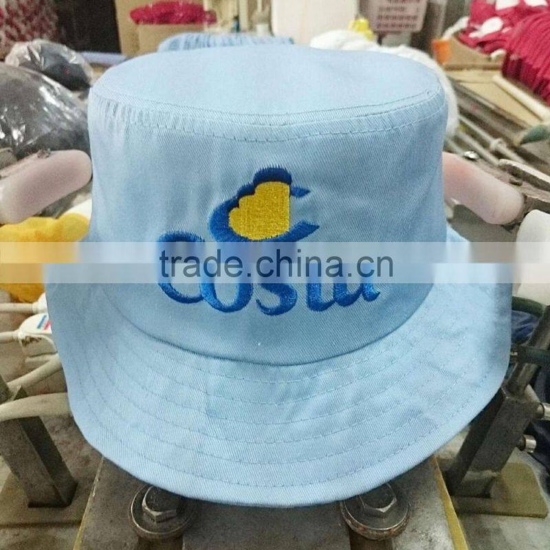 Guangzhou high quality embroidery polycotton bucket hat factory