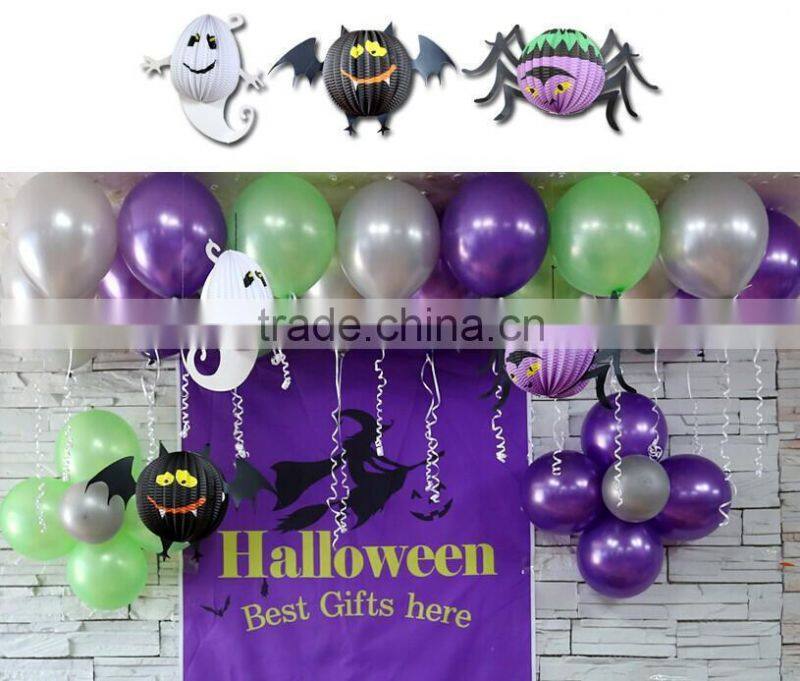 Halloween Party Supplies Paper Decorations Halloween Purple Vampire Bats Foil String Decorations