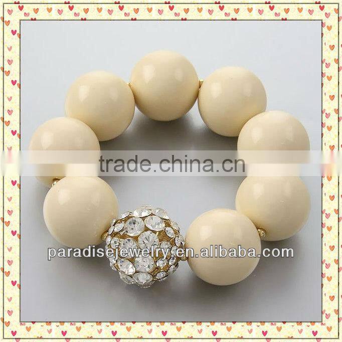 Vintage design white beaded Bracelet-B22036-7