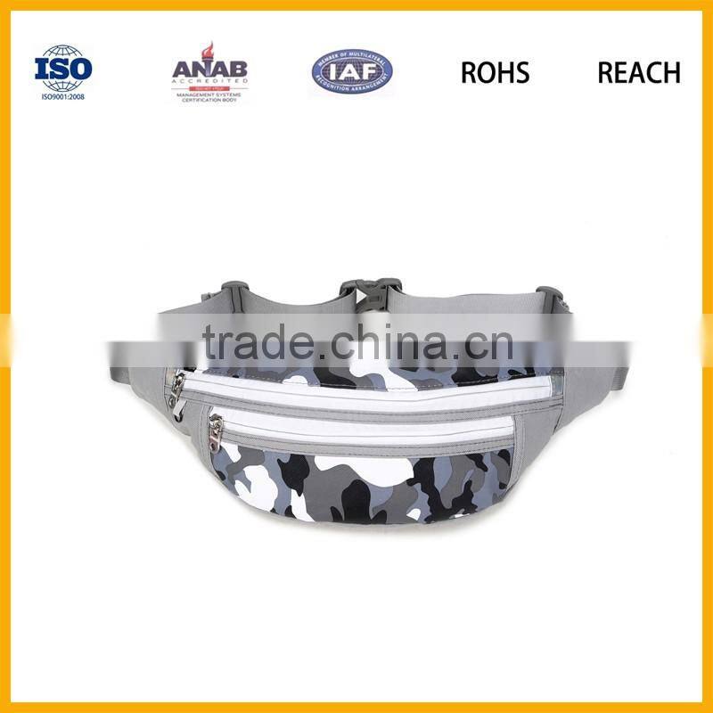 2016 Trendy Competitive Price Men and Women Canvas Camouflage Waist Bag for Sports