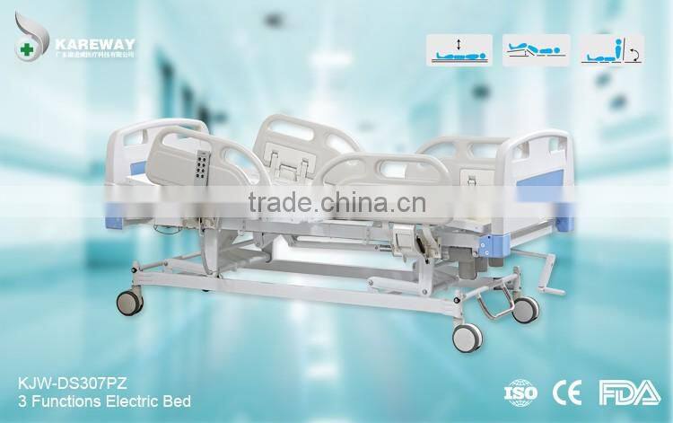 three functional crank electrical hospital bed with ce iso