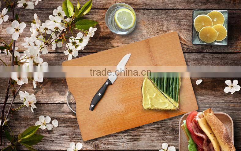 2015 kitchen metal tab fashion vegetable bamboo cutting boards wholesale