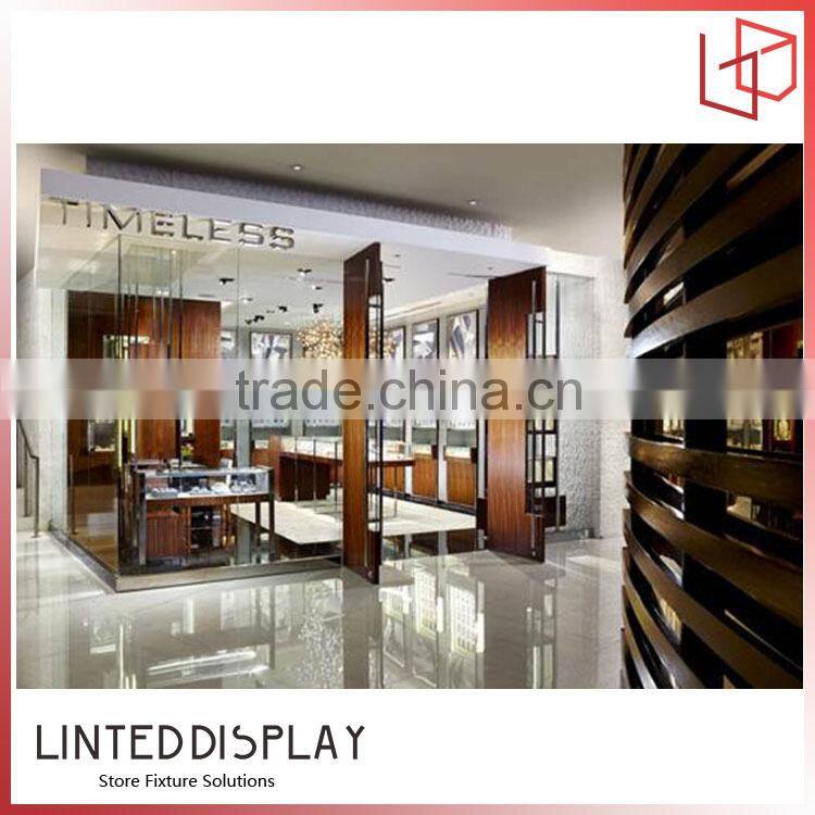 Commercial retail display shelves with glass doors