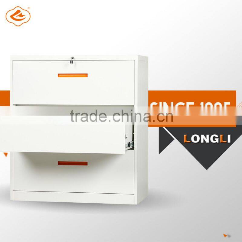 Lateral metal office/home/school use 3 door stainless steel locker for file storage