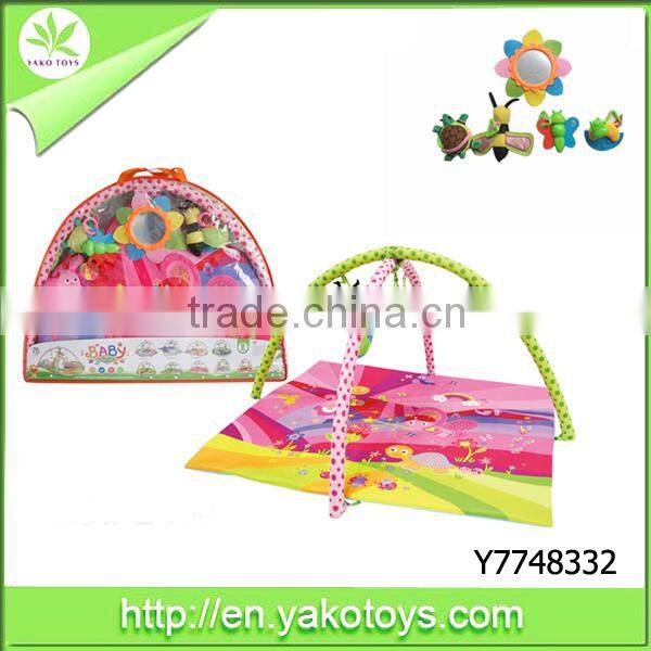 Rainforest gym mat musical baby play mat piano kick play mat