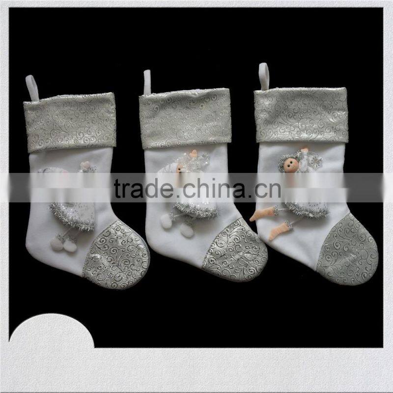 christmas sock with angel