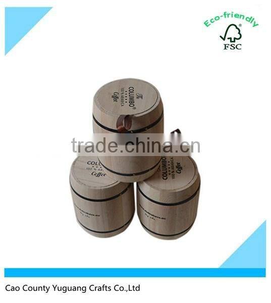 cheap wooden coffee barrel for wholesale
