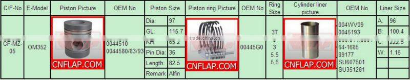 Mecedes marine engines piston OM352