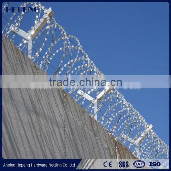 Hot dipped galvanized Razor blade wire