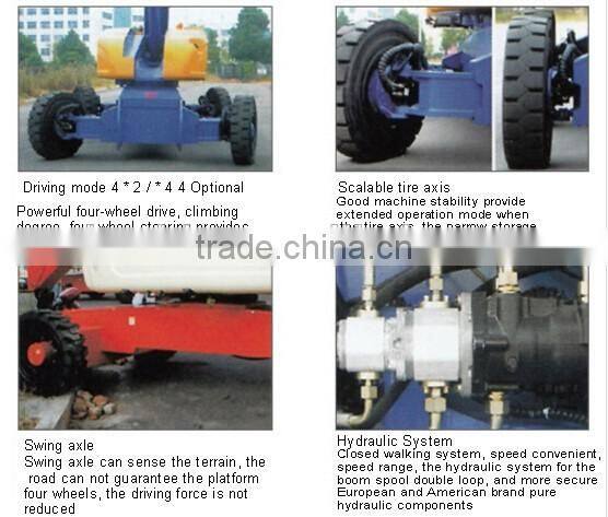 500kg 30m Straight hydraulic arm diesel aerial work platform