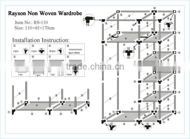 Foldable Non Woven Wardrobe