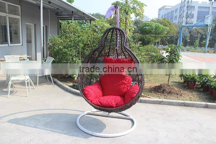 Synthetic Outdoor PE Rattan Round Wicker Swing Chair Furniture