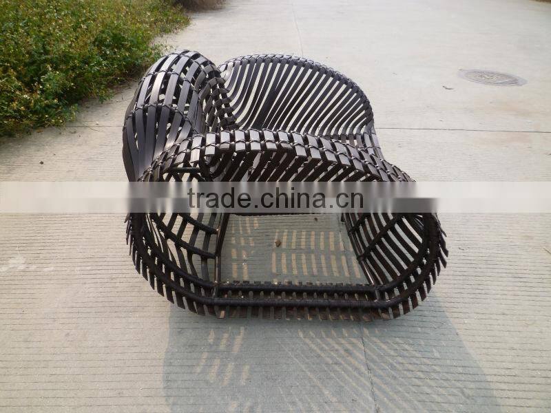 2014 wicker outdoor furniture PE rattan luxury outdoor sofa CF796