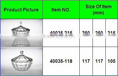 crystal glass candy jars wholesale, candy glass jars with lids