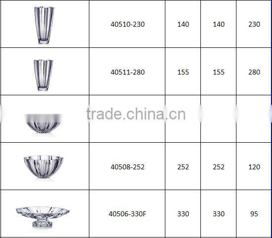 Wholesale clear crystal wide mouth glass vase martini for wedding centerpieces