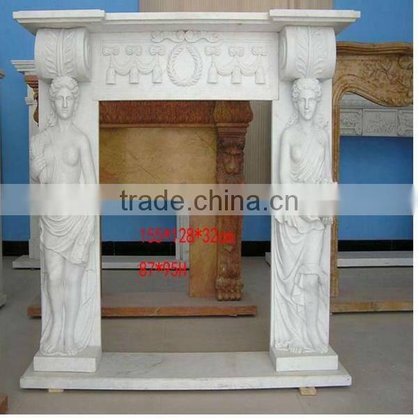 White Marble Fireplace Cheap Fireplaces Mantel
