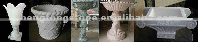 Nice Carved Natural Marble Flower Pots Design