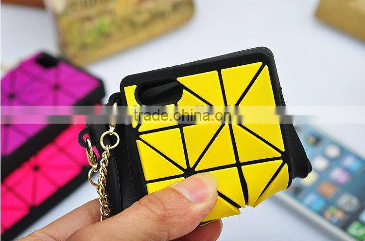 hot sell silicone case for iphone5/5s/4s fashion tartan design