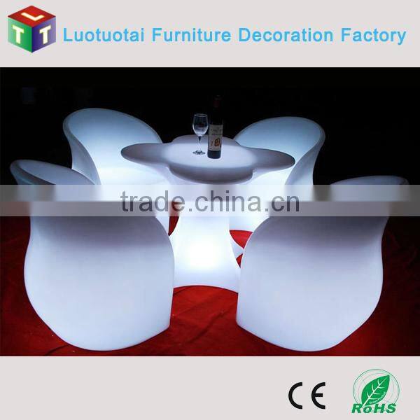 rechargeable 16 color change illuminated led bar chair