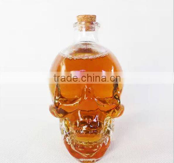 Clear Glass Skull Decanter - Fill It Up W/ Wine, Beer or Liquor, 100/150/380/700 ml