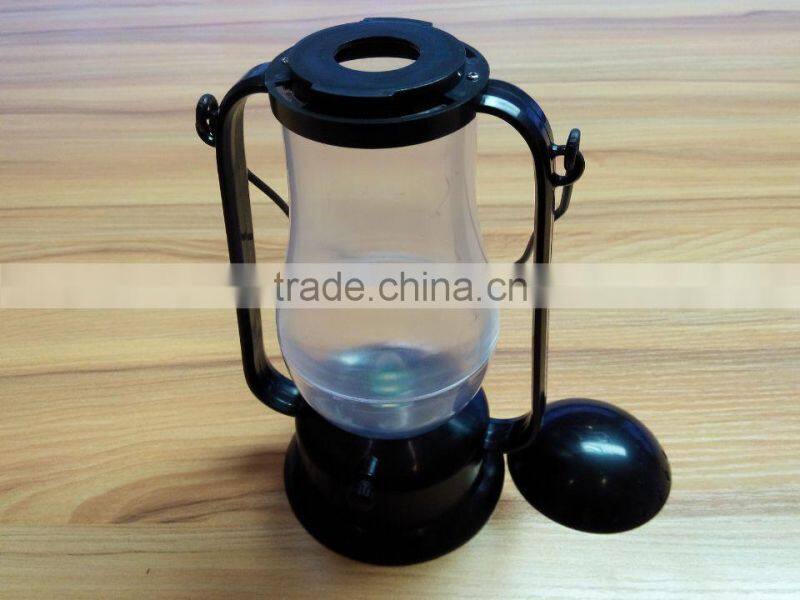 Battery operated black portable blow LED camping light, retro blow LED latern