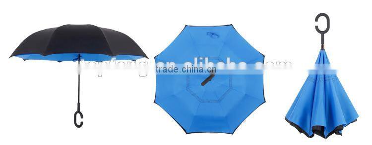 Reverse umbrella C hook handle double layer reverse umbrella double layer umbrella
