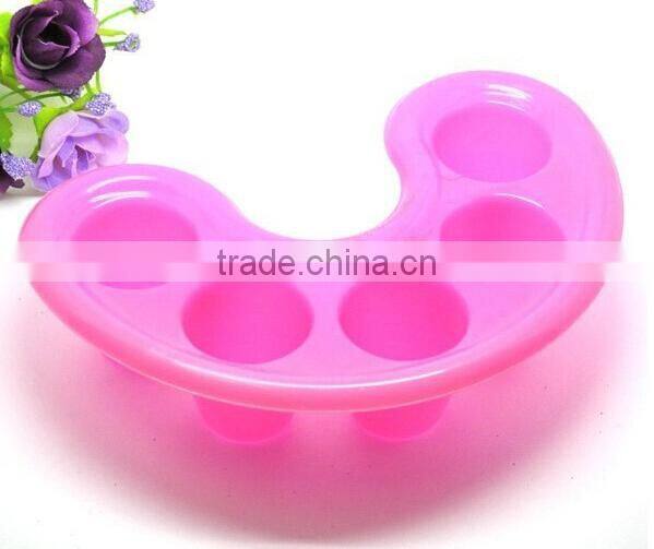 2015 Manicure tools new designed Five fingers Bubble hand plastic bowl for nail art
