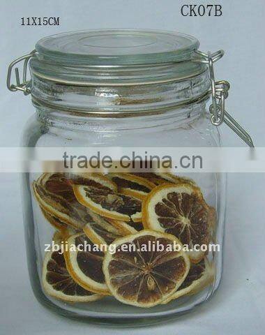 clip lid glass storage jar