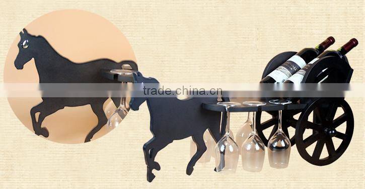 animals decorative wrought wood wine racks Promotion Weeding Gift Animal Shaped Single Wine Bottle Serving Rack Holder Di