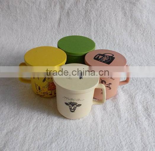 Eco Bamboo Fiber Print Cup/mug with Lid